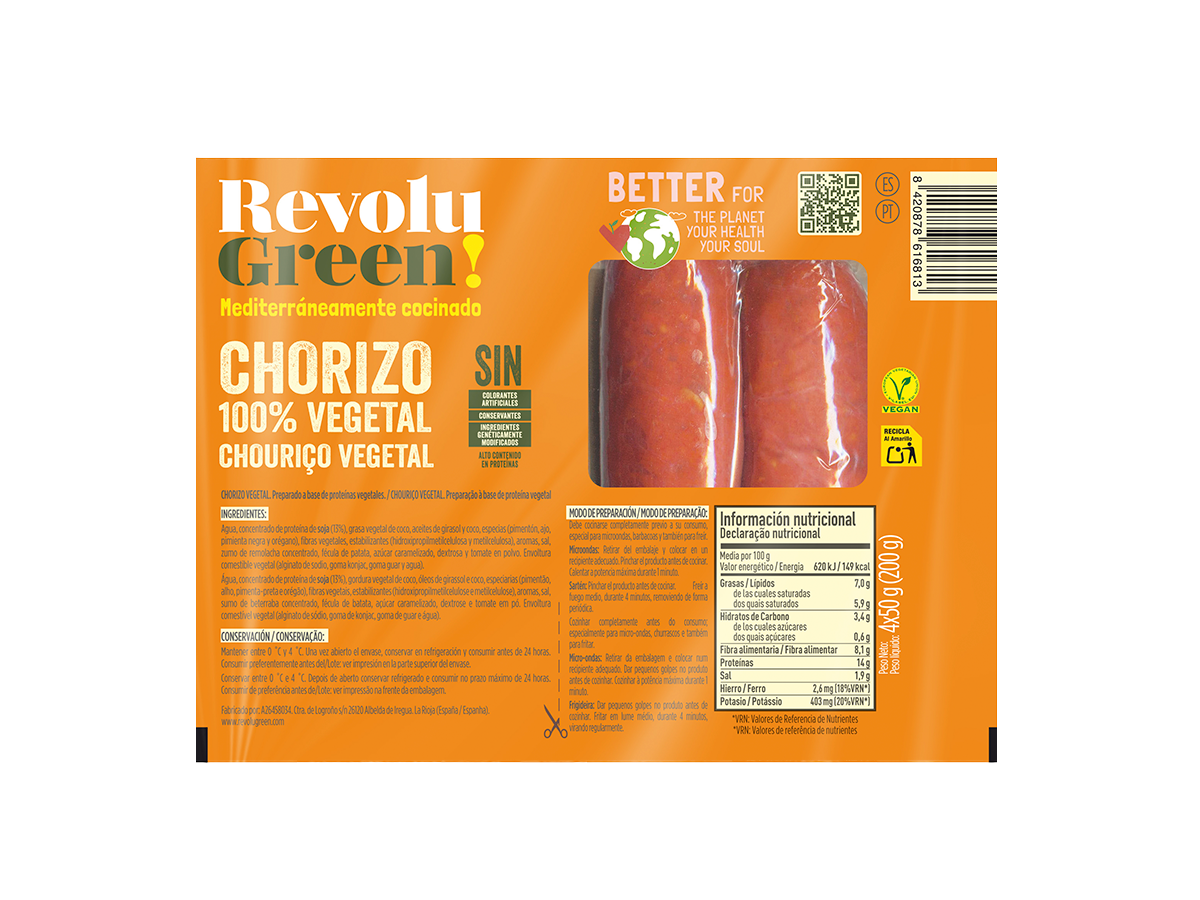 Chorizo 100% vegetal