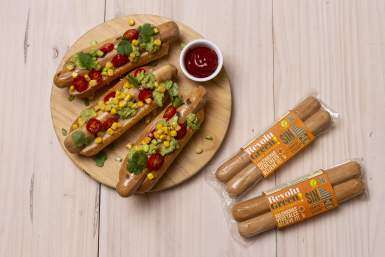 Salchichas con guacamole