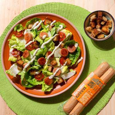 salchichas en ensalada