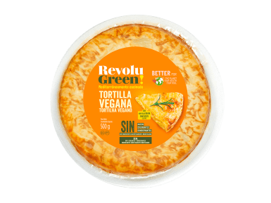 Tortilla vegana con cebolla